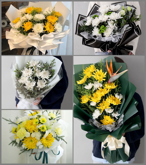 山东青岛胶州市张应镇前小河崖村白事花束代送